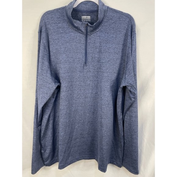 Land's End Outfitters XL Unisex Rapid Dry Space Dye Quarter Zip Pullover Shirt - Picture 1 of 3